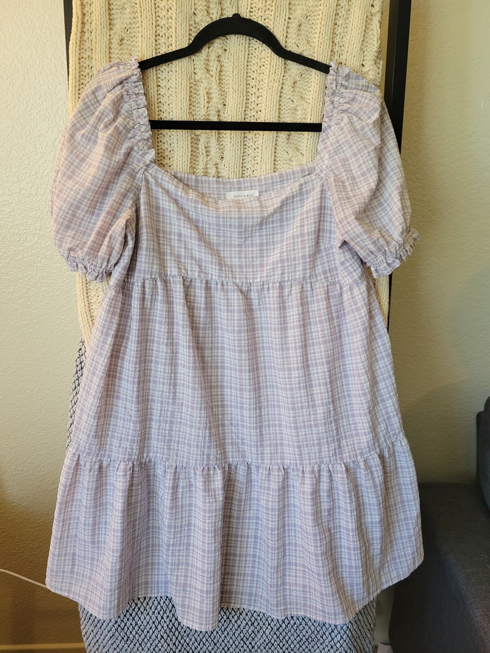 Sophie Rue Lavender Plaid Dress